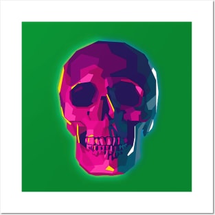 Skull Pop Art Green Posters and Art